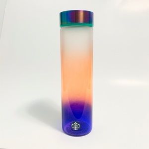 Ombré rainbow glass Starbucks tumbler